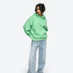 Venta al por mayor OEM personalizado hombres pulóver sudaderas con capucha diseño ligero en color sólido para invierno liso teñido sudaderas con capucha - Product Image 6