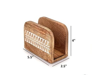 Porta Servilletas de Madera con Diseño Impreso, Precio de Fábrica al por Mayor, Caja para Servilletas Decorativa para Mesas de Restaurantes al Mejor Precio - Product Image 2