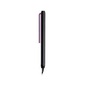 Grafeex Fountain Pen Design In Italy With Coulored Purple Clip And Nib Fine Custom Logo Ideal For Promotional Gift