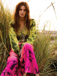 Robe élégante faite à la main pour femmes décontractée Maxi manches trois quarts longueur de plancher haute couture motifs naturels vacances - Product Image 5