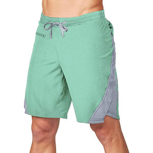 Shorts de sport pour homme de haute qualité, couleur unie, polyester/coton, respirants, séchage rapide, avec poches, adaptés au jogging - Product Image 1