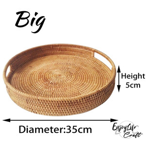 ถาดรองหวายธรรมชาติพร้อมด้ามจับทำด้วยมือจากช่างฝีมือเวียดนาม100% - Product Image 4