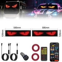 Panel de Pantalla LED Flexible Programable de 16*96 LED, 120*595mm, Luces LED Ojos de Demonio para Autos, Camiones, Parabrisas