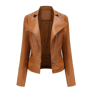 Chaqueta de Cuero para Mujer, Chaqueta de Cuero PU Blanca de Alta Calidad, Chaqueta de Cuero para Mujer Personalizada para Exteriores con el Mejor Material, Nueva Chaqueta de Cuero para Mujer - Product Image 6