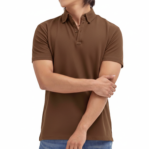 Camisa Formal de Punto para Hombre, Tallas Grandes, de Secado Rápido, Absorbe la Humedad, con Logotipo Personalizado, Venta al Por Mayor, Directo de Fábrica, OEM - Product Image 5