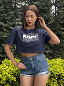 Prix usine t-shirts pour femmes haut court impression personnalisée chemise en coton de Turquie meilleur vendeur surdimensionné t-shirt couleurs unies OEM ODM - Product Image 5