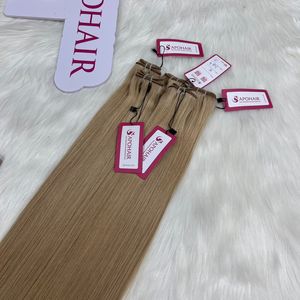 Extensions de cheveux vierges vietnamiens de haute qualité, 24 pouces, couleur fraîche, double trame, lisses, tissage de cheveux à double trame - Product Image 1