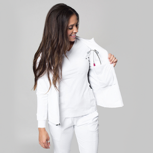 Veste de gommage pour femmes gommages hospitaliers unisexe confortable veste d'allaitement à fermeture éclair vestes de gommage médicales - Product Image 1