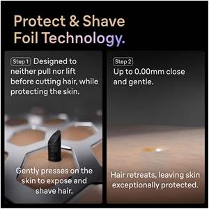 Afeitadora Eléctrica Recargable para Hombre con Cinco Cuchillas Finas, Afeitado en Seco y Húmedo, 60 Minutos de Autonomía, Base de Carga, IPX7, Color Negro - Product Image 6