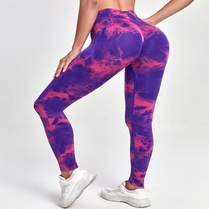 High Waist <b>Women's</b> Custom Workout <b>Leggings</b> Seamless Yoga Pants with Solid <b>Pattern</b> for Fitness Gym Use for Adults - Product Image 5
