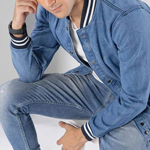 Veste en jean de service OEM vente à chaud en haute qualité 2025 veste en jean veste en jean décontractée de rue pour homme - Product Image 6