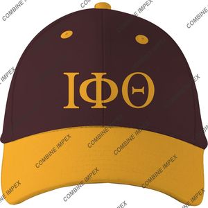 Sombreros de dos tonos en blanco 5 paneles a Marco Sombrero Rendimiento Iota Phi Theta Gorra de béisbol de ala curva Deportes al aire libre Blanco Negro - Product Image 6
