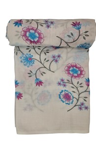 Hot Sale Breathable Woven <b>White</b> Multicolor Printed Pure Cotton Fabric <b>for</b> <b>Dresses</b> Tunics & Tops-<b>Girls</b> Apparel at Good Price - Product Image 3