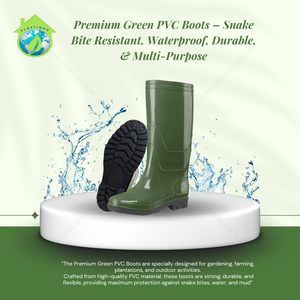 Botas Altas Premium de PVC Verde Verano SSBO, Resistentes a Mordeduras de Serpientes, Impermeables, Antideslizantes y Cómodas para Jardinería y Agricultura - Product Image 4