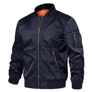 Veste bomber réversible écologique imperméable noire de style streetwear en gros personnalisée, vestes d'hiver pour hommes simples - Product Image 3