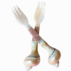 Fourchette en nacre pour une utilisation élégante des desserts et de la vaisselle, artisanat artisanal du Vietnam - Product Image 1