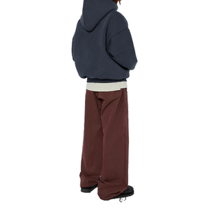 OEM personalizado Zip Up Hoodie Oversized Heavy Weight Streetwear Algodón de alta calidad en blanco Zip Up Hoodie - Product Image 2