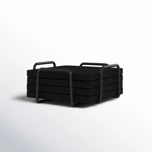 2025 Luxury Modern Design Wooden <b>Coaster</b> for Home Kitchen Dining Room Ornament Square Shape Black Serving <b>Coasters</b> - Product Image 1