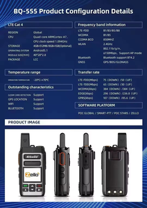 Walkie Talkie Android Zello Profesional POC BQ-555 de Largo Alcance, Radio Celular Portátil con Tarjeta <span class=keywords><strong>SIM</strong></span> 4G y Red WiFi, Radio Bidireccional - Product Image 5