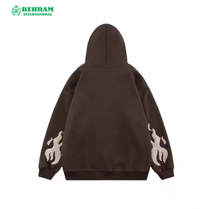 Sweat à capuche zippé personnalisé pour homme, haute qualité, molleton épais 100 % coton / French Terry, séchage rapide, respirant, unisexe - Product Image 4
