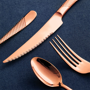 Vente en gros de couverts de luxe en acier et métal couverts en miroir plaqué durable mariage restaurant fête couteau fourchette cuillère - Product Image 3