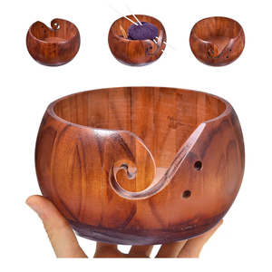 ชามใส่ด้ายไม้แบบมีรูสำหรับจักรเย็บผ้าชามเส้นด้ายถักด้วยมือสินค้าขายดีในระดับพรีเมียม - Product Image 5