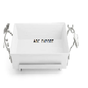 Nouveau Design fantaisie couleur blanche matériau de haut niveau avec un Design luxueux deux poignées dorées pour plateau de service - Product Image 5