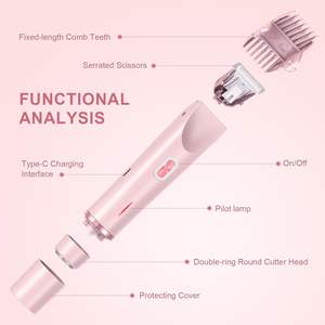 Tondeuse électrique en céramique pour femme, épilation indolore pour le visage, le corps et les zones intimes - Product Image 3