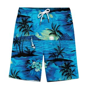2025 Eco-Sublimación Pantalones cortos de playa Poliéster reciclado Secado rápido y UPF 50 + Estampado tropical personalizado - Product Image 2