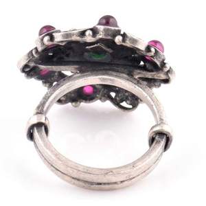 Anillo de plata de ley 92,5 para mujer, sortija redonda, hecho a mano, NSJR-63 - Product Image 3