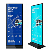 Afficheur numérique vertical à écran complet de 64, 69, 79 pouces, sur pied, pour la publicité, écran tactile LCD Android, kiosque d'affichage