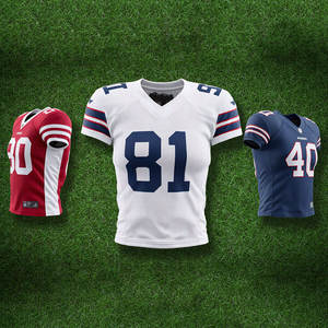 Maillot de football américain de qualité supérieure, vêtements de sport, uniformes personnalisés avec nom et numéro de l'équipe, maillots de ligue de football, vêtements de sport - Product Image 2