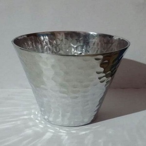 Wholesale Wedding and Events Table Decoration Candle Bowl Silver Nickel Plated <b>Hammered</b> Candle Wax Bowl for Lighting Accessories - Product Image 3