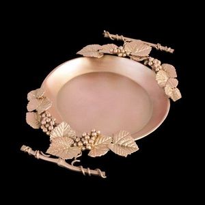 Long plateau en forme de feuille d'or maigre plateau décoratif en métal élégant servant plat organisateur vanité Accent élégant décor à la maison mariage - Product Image 5