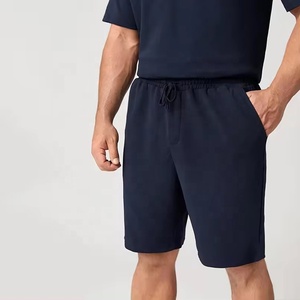 Conjuntos de 2 piezas de verano para hombre, camisetas y pantalones cortos de manga corta de color sólido, cuello redondo, trajes al por mayor en tallas grandes, logotipo personalizado - Product Image 5