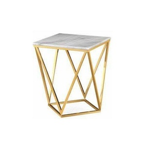 โต๊ะข้างหินอ่อนและเหล็กขนาดใหญ่ทรงกลมโต๊ะชากาแฟ - Product Image 5