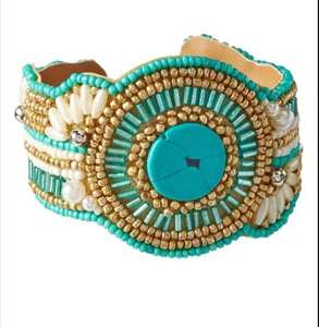 +Handmade Multi-Layer Boho <b>Bracelet</b> with Resin Beads and Tassels Gold Plating Colourful <b>Beaded</b> Wristbands Trendy Party Gifts - Product Image 5