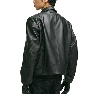 Vestes en cuir personnalisées pour hommes, design de mode en gros OEM, printemps et automne, broderie, loisirs, personnalisées - Product Image 3