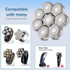 Cabezal de Repuesto para Afeitadora Rotativa Eléctrica USB, para Cara y Cuerpo, Cabeza Calva, Barba y Recortadora de Pelo, Accesorio Impermeable y Lavable - Product Image 5