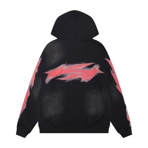 2025 High Cotton Hoodies Printing Designer Heavyweight Oversize Tops Logo 100% Cotton <b>Wreath</b> Sweatsuit Sweatshirt Pants Hooded - Product Image 3