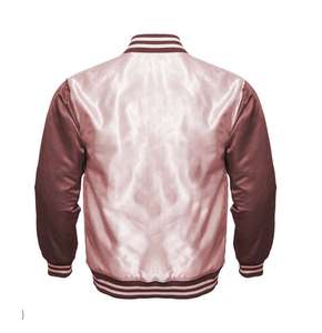 Veste universitaire en satin personnalisée avec logo brodé, nom et numéro d'équipe, faible MOQ, pour hommes - Product Image 5