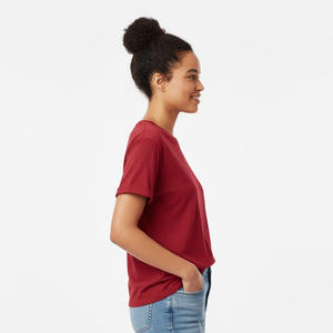 T-shirt pour femmes, simple, uni, imprimé, col rond, hauts d'été, t-shirt pour femmes, mode, vêtements amples pour femmes - Product Image 2