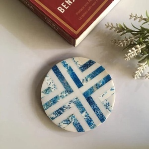 Latest Style Natural Bone Inlay Resin Solid MDF Cup <b>Mats</b> Pads At Low Price High Standard Drink Coaster hotel safe Coasters - Product Image 4