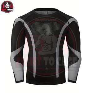Conjunto de Camiseta de Manga Larga con Protección UV UPF 50+ de Secado Rápido para Hombre, para Entrenamiento de MMA/BJJ, 260g, Spandex/Nylon, Máxima Calidad - Product Image 3