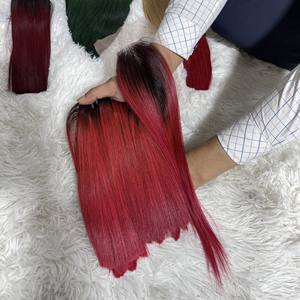 100% paquets de cheveux bruts humains vietnamiens avec fermeture frontale en dentelle HD Vendore Extensions de cheveux vierges alignés sur les cuticules - Product Image 5