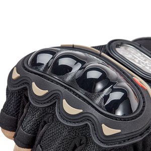 Gants de sécurité demi-doigts en cuir pour moto de course, équipement de sport cross et vélo - Product Image 3