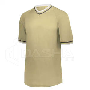 Camiseta de béisbol holgada con cuello de pico para hombre, cómoda Impresión digital con cuello en V hecha en Pakistán de fábrica OEM - Product Image 1