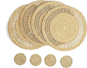 Round Seagrass Woven Placemats for Dining Table Boho Rattan Woven Placemats for Kitchen Parties Thanksgiving Decor From Vietnam - Product Image 2