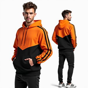 เสื้อฮู้ดโอเวอร์ไซส์แบบกำหนดเองทรงหลวมไหล่ไม่ผูกเชือกสำหรับผู้ชายเสื้อผ้าแนวสตรีทพิมพ์ซับลิเมต - Product Image 2