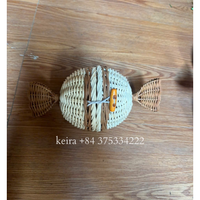 Figurine de renne de Noël en rotin fait à la main artisanat de rotin rustique pour salon et affichage de vacances du Vietnam